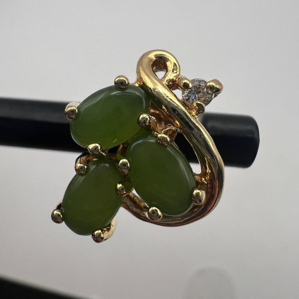 Joseph Cleary JC Green Chalcedony gemstones and CZ diamonds necklace and earring - Picture 15 of 15